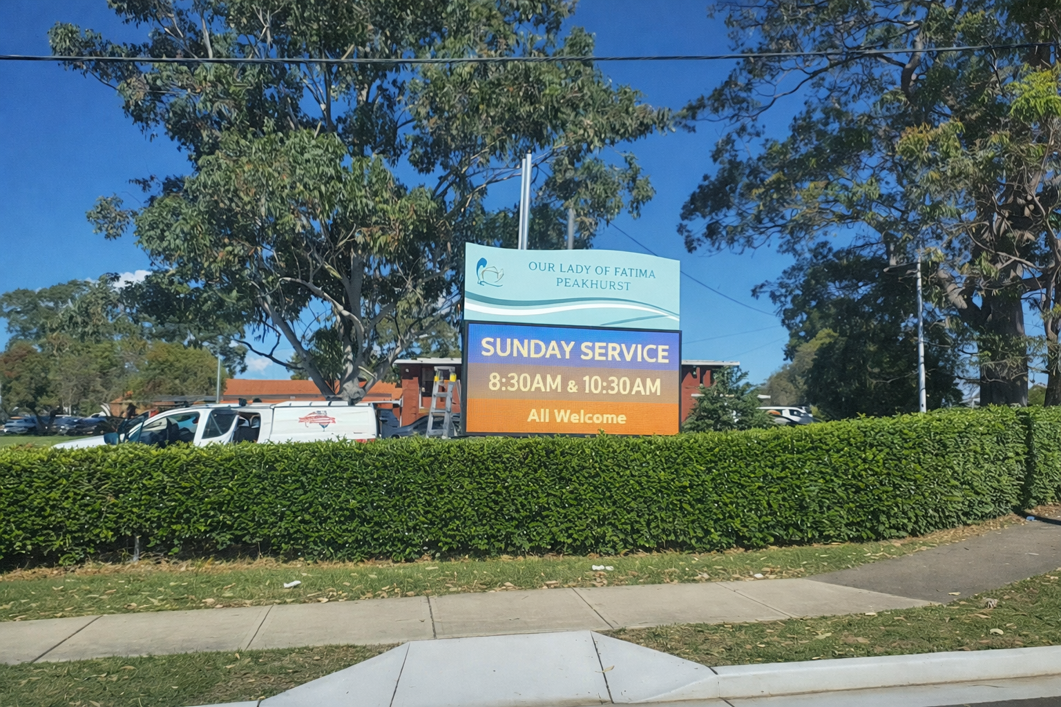 Church LED sign example