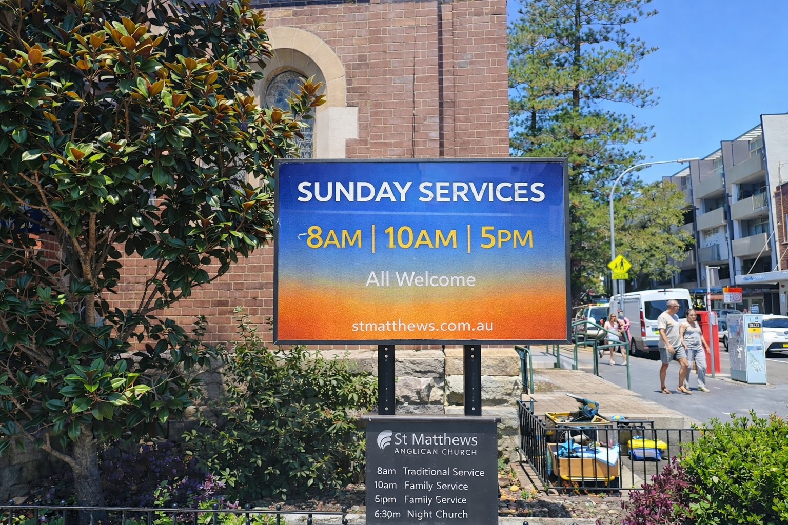 Church LED sign example