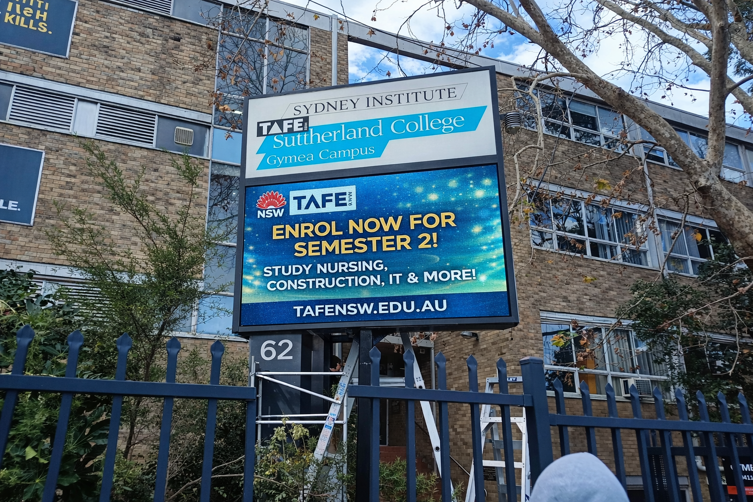 School LED sign example