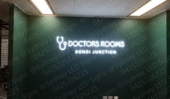 sydney_led_signs_illuminated_letter_sign_for_bondi_junction_doctor